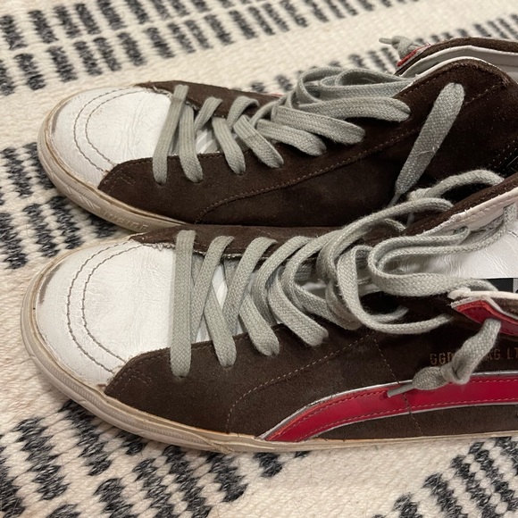 Golden Goose slide mid-top brown and red sneaker. Never worn size 39 - Picture 5 of 6